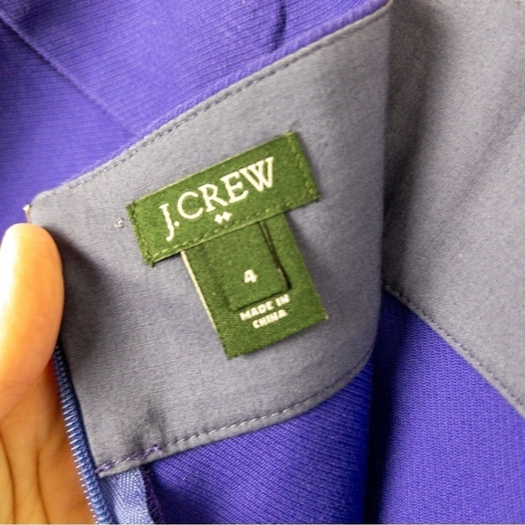 J Crew Factory Womens Egyptian Blue Cotton Mini Skirt Size 4 - Picture 6 of 9